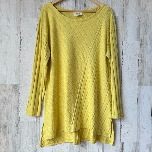 Anthropologie Maeve Devine Yellow Tunic Top Size XL - Picture 1 of 10